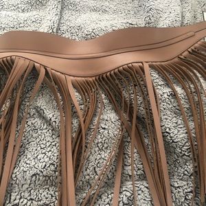 BCBGMAXAZRIA fringe waist belt